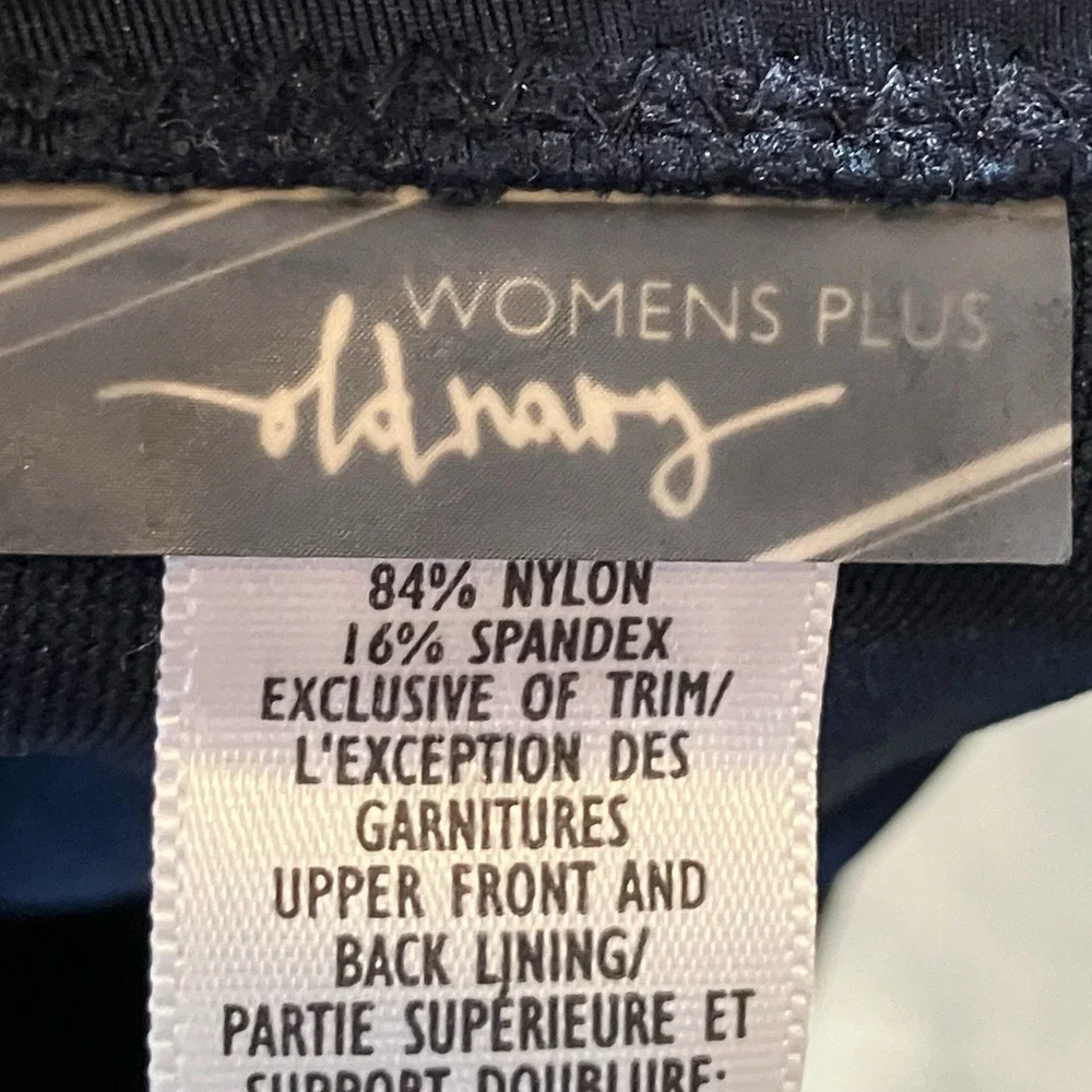 Old Navy Swimsuit Womens Plus Size 3X Navy Blue One Piece Halter Beach Resort‎
